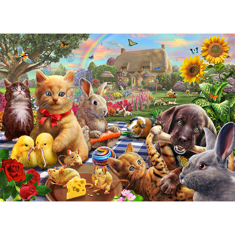 Animal Garden Wooden Jigsaw Puzzle - aimpuzzle
