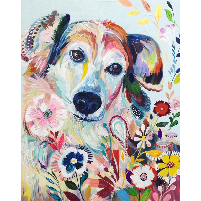 Watercolor Dog Wooden Jigsaw Puzzle - aimpuzzle