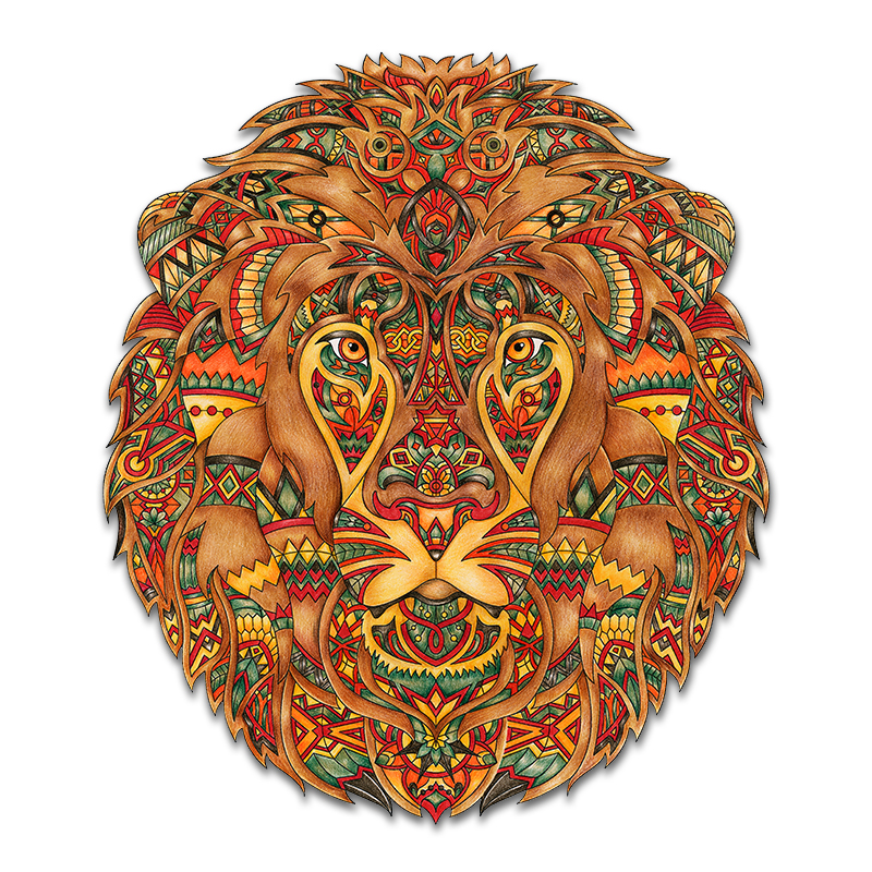 Lion Wooden Jigsaw Puzzle - aimpuzzle