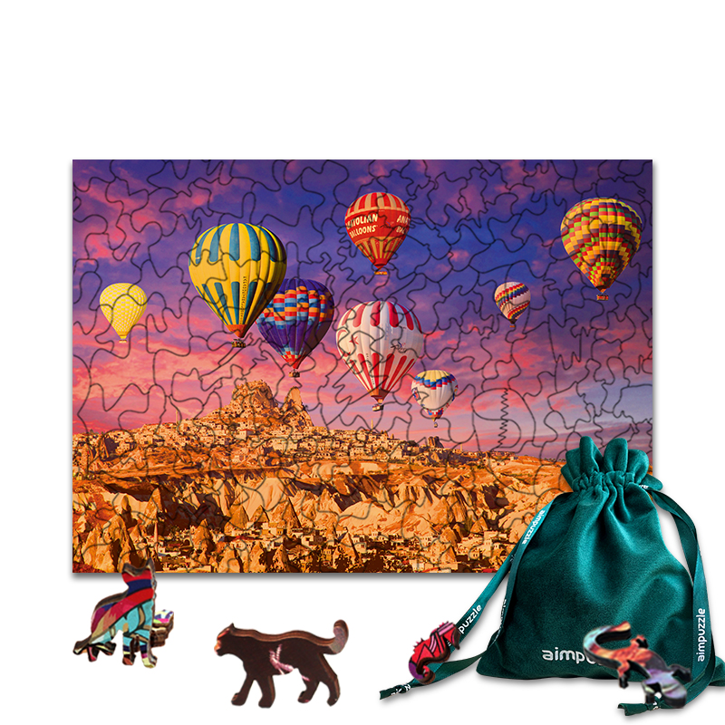 Hot air balloon Wooden Jigsaw Puzzle - aimpuzzle