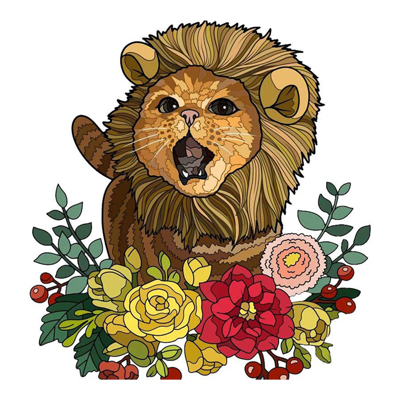 Lion Wooden Jigsaw Puzzle - aimpuzzle