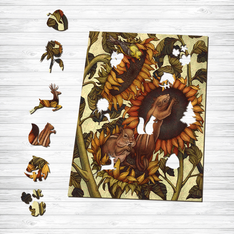 Cute Squirrel Wooden Jigsaw Puzzle - aimpuzzle
