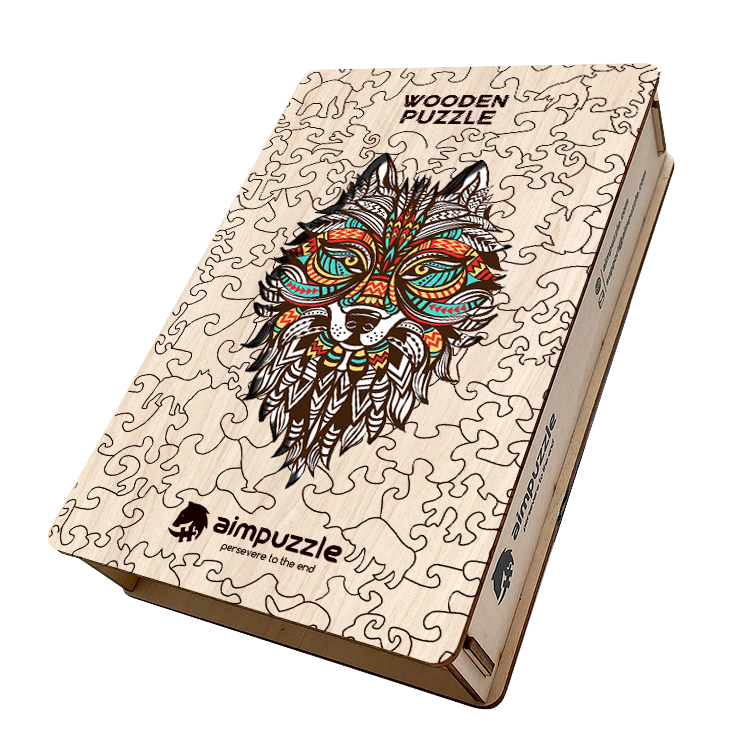 Tribal Wolf Wooden Jigsaw Puzzle - aimpuzzle