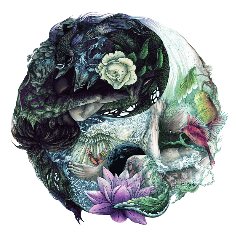 Yin Yang Angel and Devil Wooden Jigsaw Puzzle - aimpuzzle