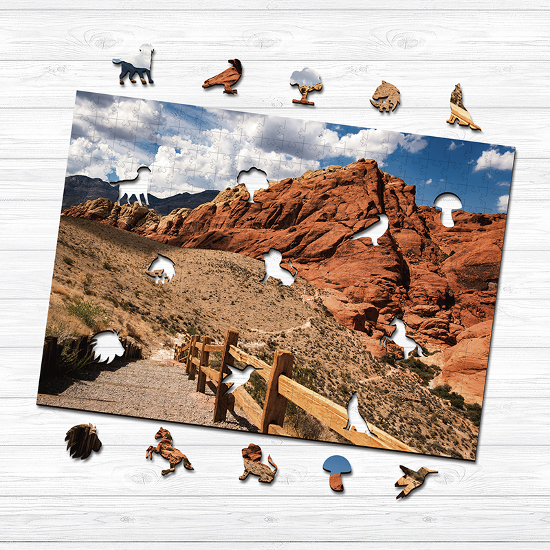 Red Rocks Wooden Jigsaw Puzzle - aimpuzzle