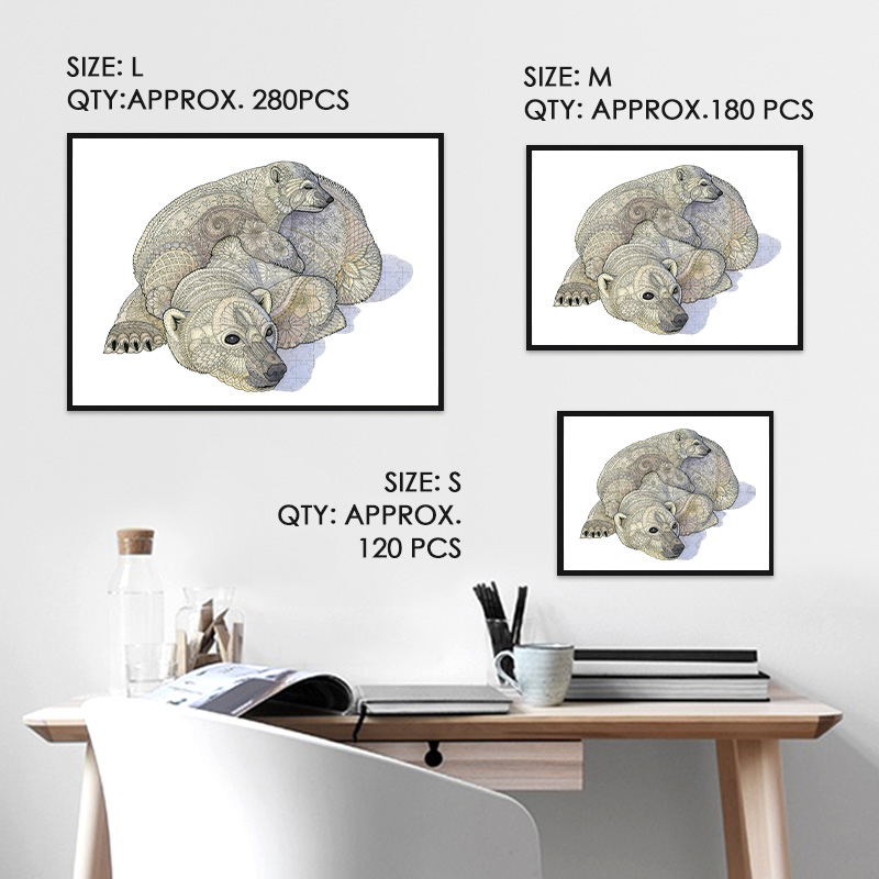 Polar Bear Wooden Jigsaw Puzzle - aimpuzzle