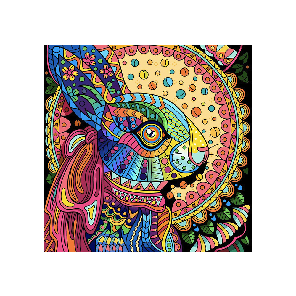 Colorful Rabbit Wooden Jigsaw Puzzle - aimpuzzle