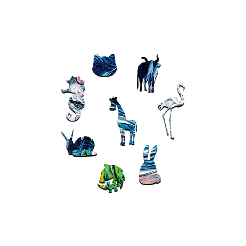 Starry Night Bichon Puppy Wooden Jigsaw Puzzle - aimpuzzle