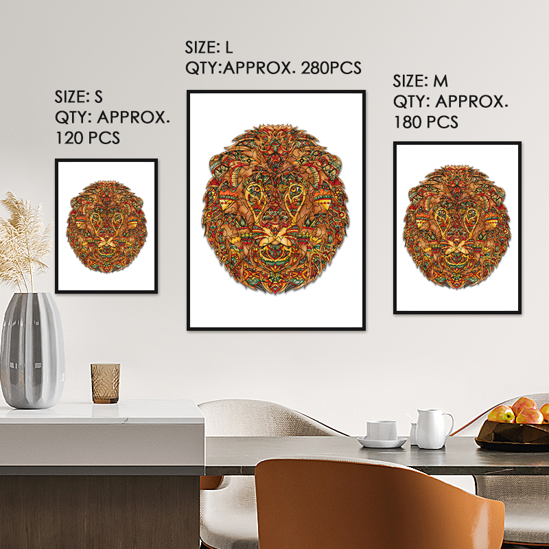 Lion Wooden Jigsaw Puzzle - aimpuzzle