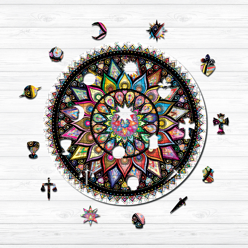 Mandala Wooden Jigsaw Puzzle - aimpuzzle