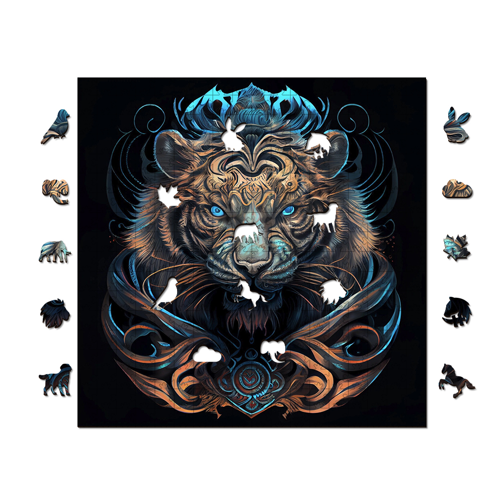 Angry Tiger Wooden Jigsaw Puzzle - aimpuzzle