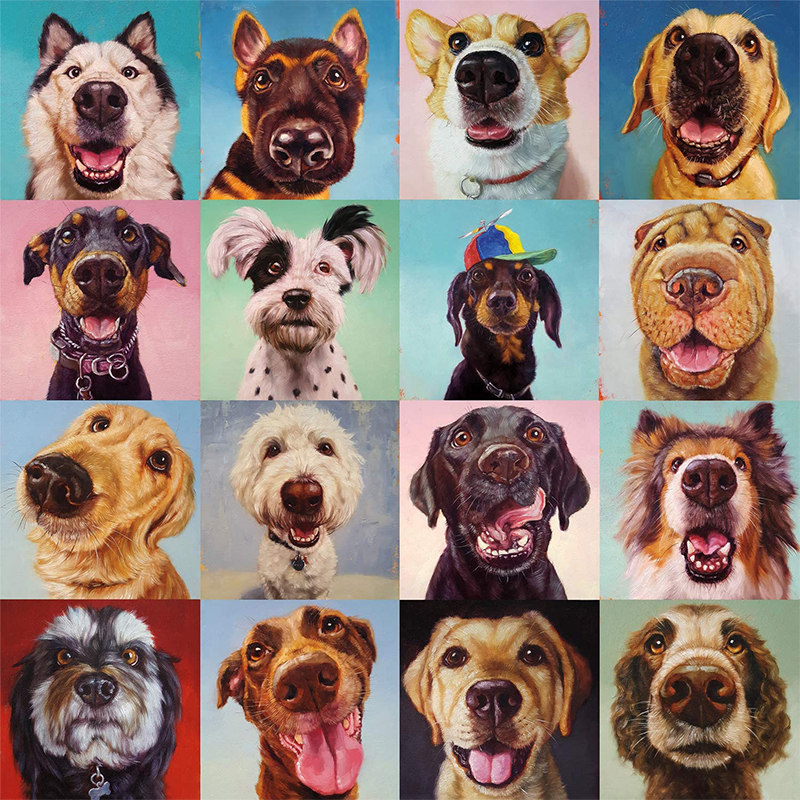 Dogs Smiley Wooden Jigsaw Puzzle - aimpuzzle