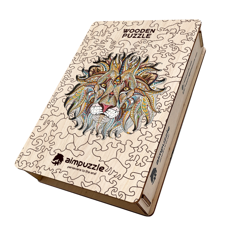 Male Lion Wooden Jigsaw Puzzle - aimpuzzle