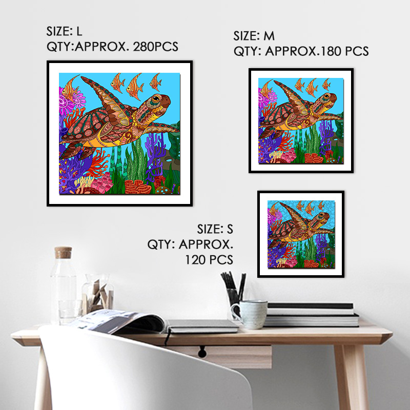 Submarine Sea Turtles Wooden Jigsaw Puzzle - aimpuzzle