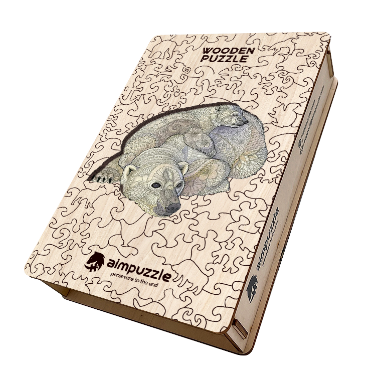 Polar Bear Wooden Jigsaw Puzzle - aimpuzzle