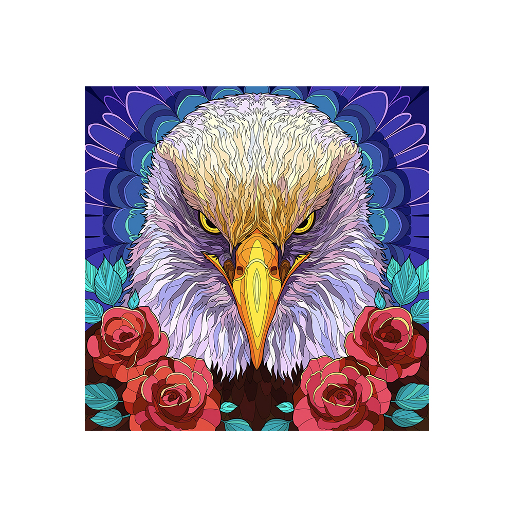 Flower Eagle Wooden Jigsaw Puzzle - aimpuzzle