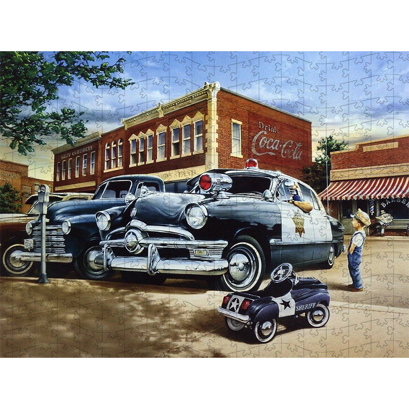 Sheriff's Cars Wooden Jigsaw Puzzle - aimpuzzle