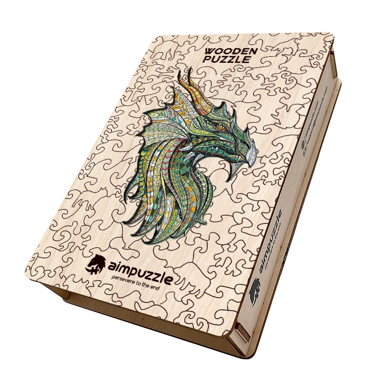 Green Dragon Wooden Jigsaw Puzzle - aimpuzzle