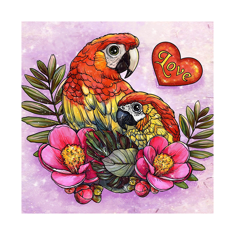 Love Parrot Wooden Jigsaw Puzzle - aimpuzzle