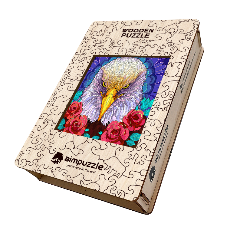 Flower Eagle Wooden Jigsaw Puzzle - aimpuzzle