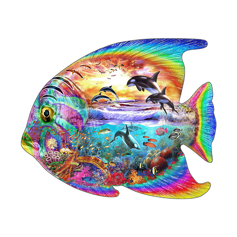 Tropical Fish World Wooden Jigsaw Puzzle - aimpuzzle