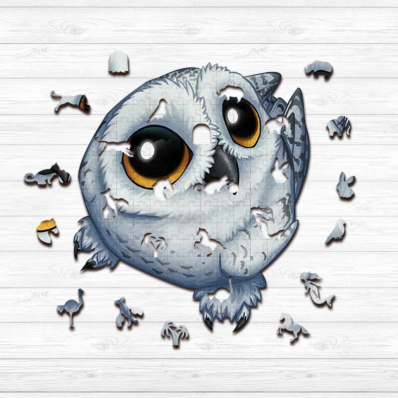 Cartoon Owl Wooden Jigsaw Puzzle - aimpuzzle