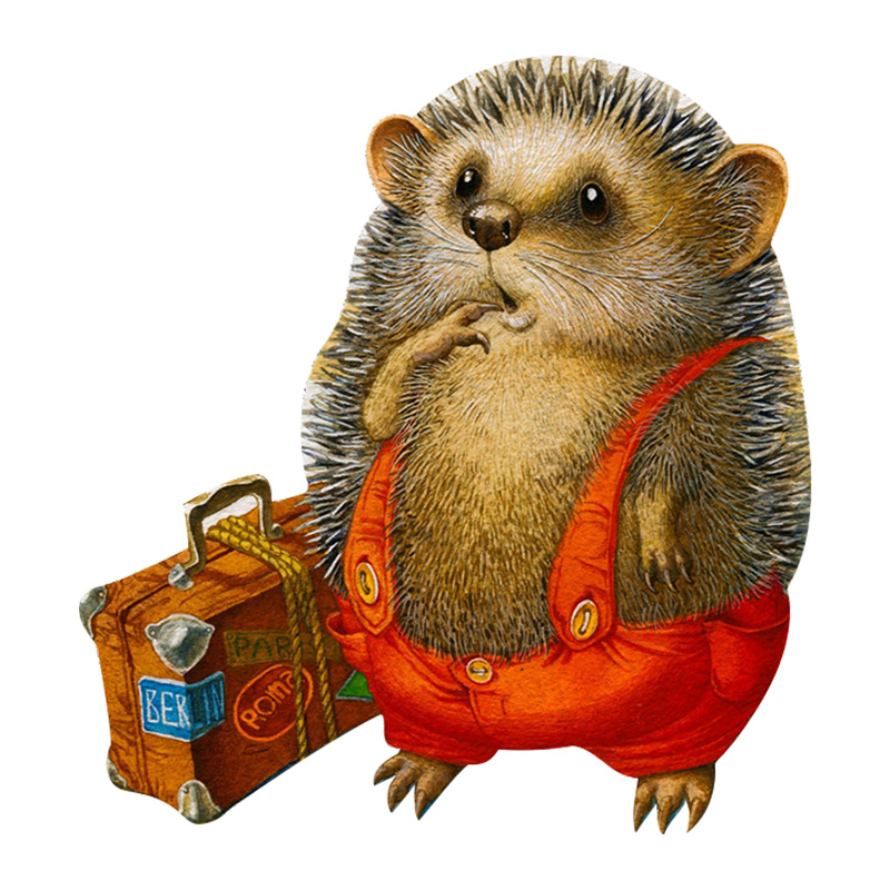 Cute Hedgehog Wooden Jigsaw Puzzle - aimpuzzle