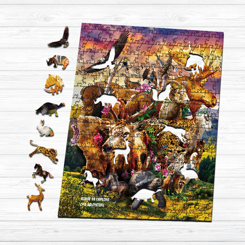 Animal World Wooden Jigsaw Puzzle - aimpuzzle