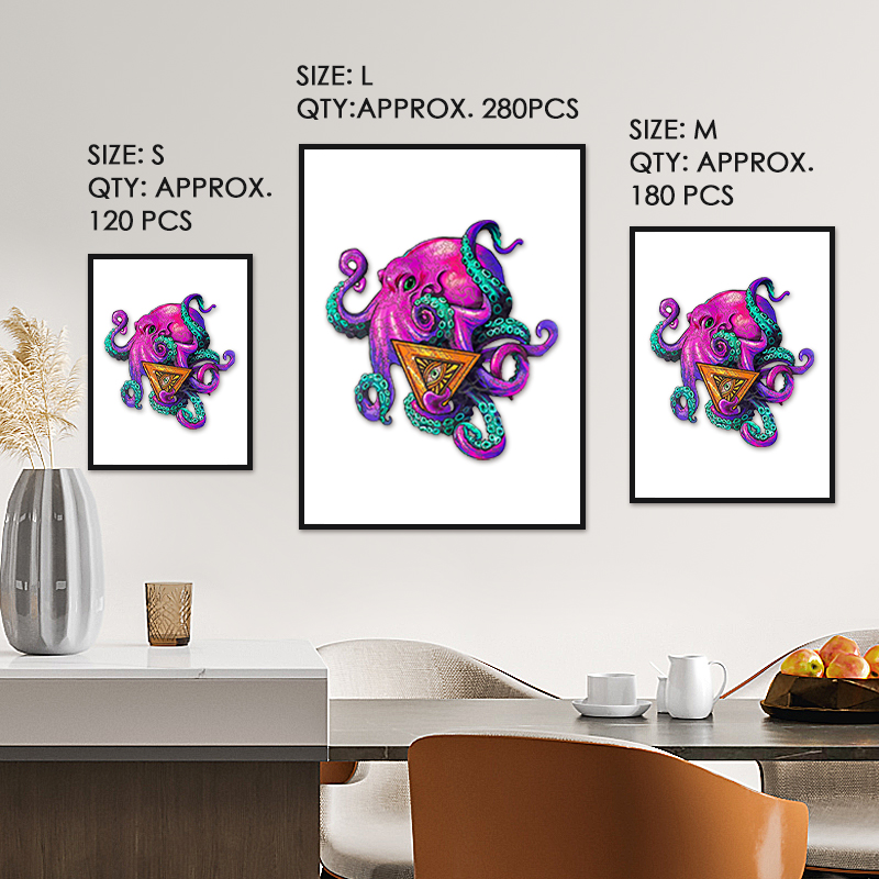 Purple Octopus Wooden Jigsaw Puzzle - aimpuzzle