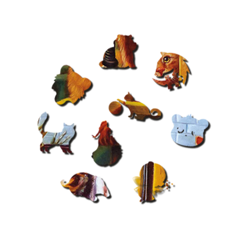 Cat portrait Wooden Jigsaw Puzzle - aimpuzzle