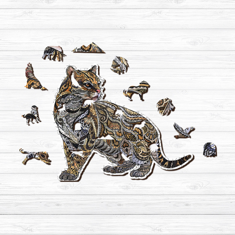 Cheetah Wooden Jigsaw Puzzle - aimpuzzle
