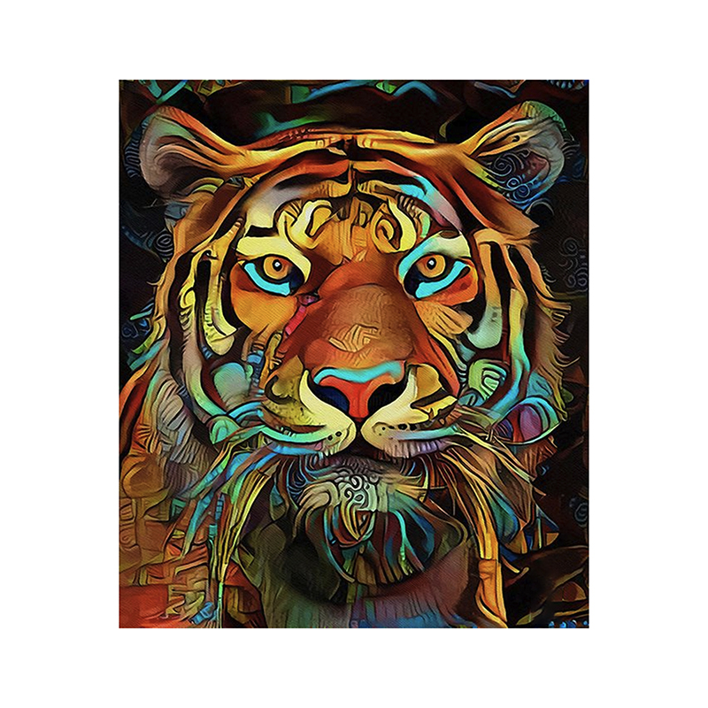 Color tiger Wooden Jigsaw Puzzle - aimpuzzle
