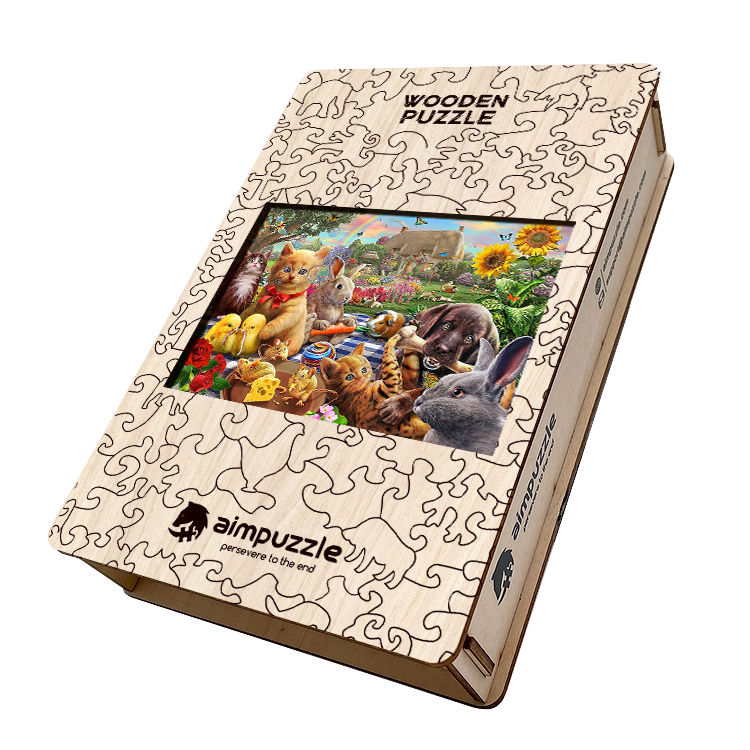 Animal Garden Wooden Jigsaw Puzzle - aimpuzzle