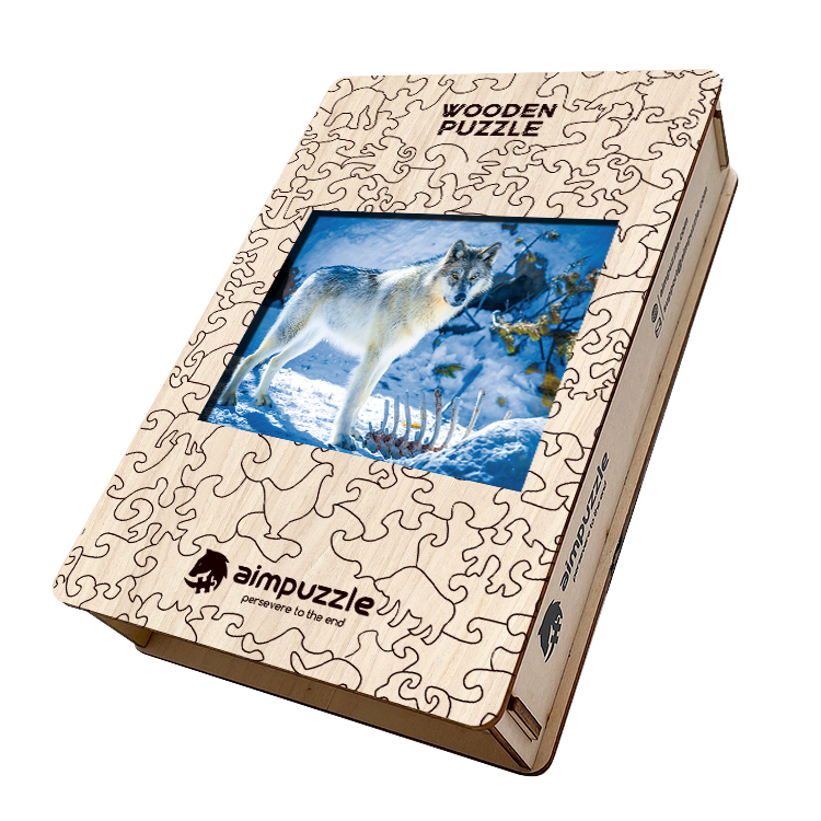 Snow Wolf Wooden Jigsaw Puzzle - aimpuzzle