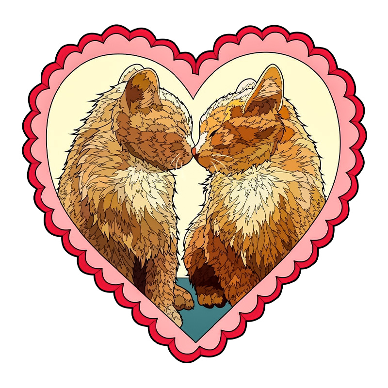 Loving Cats Wooden Jigsaw Puzzle - aimpuzzle