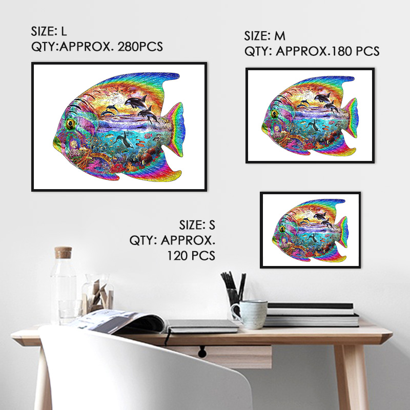 Tropical Fish World Wooden Jigsaw Puzzle - aimpuzzle