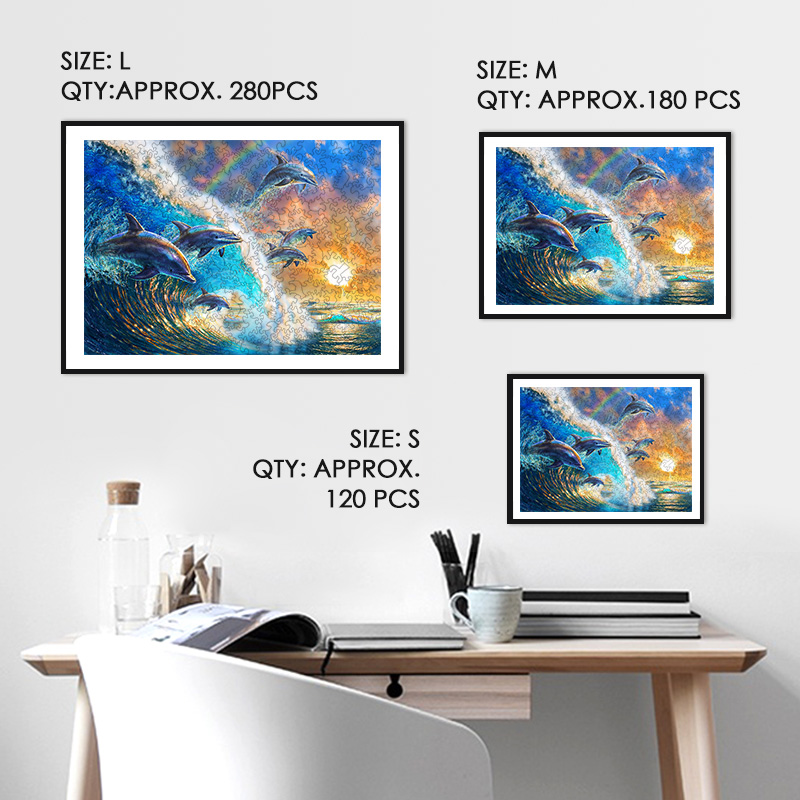 Jumping Dolphin Wooden Jigsaw Puzzle - aimpuzzle