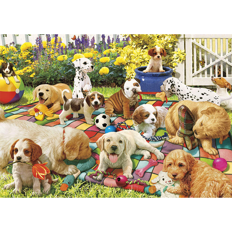 Dog Party Wooden Jigsaw Puzzle - aimpuzzle