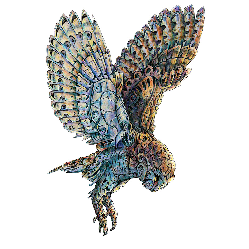 Steampunk Owl Wooden Jigsaw Puzzle - aimpuzzle