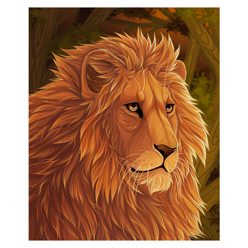 East African Lion Wooden Jigsaw Puzzle - aimpuzzle