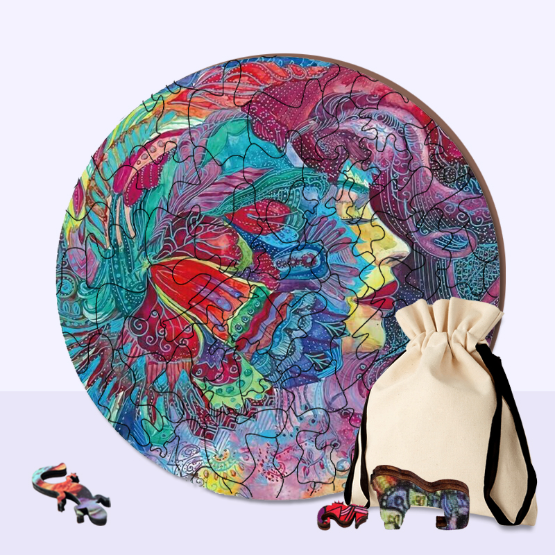 Flowers Art Wooden Jigsaw Puzzle - aimpuzzle