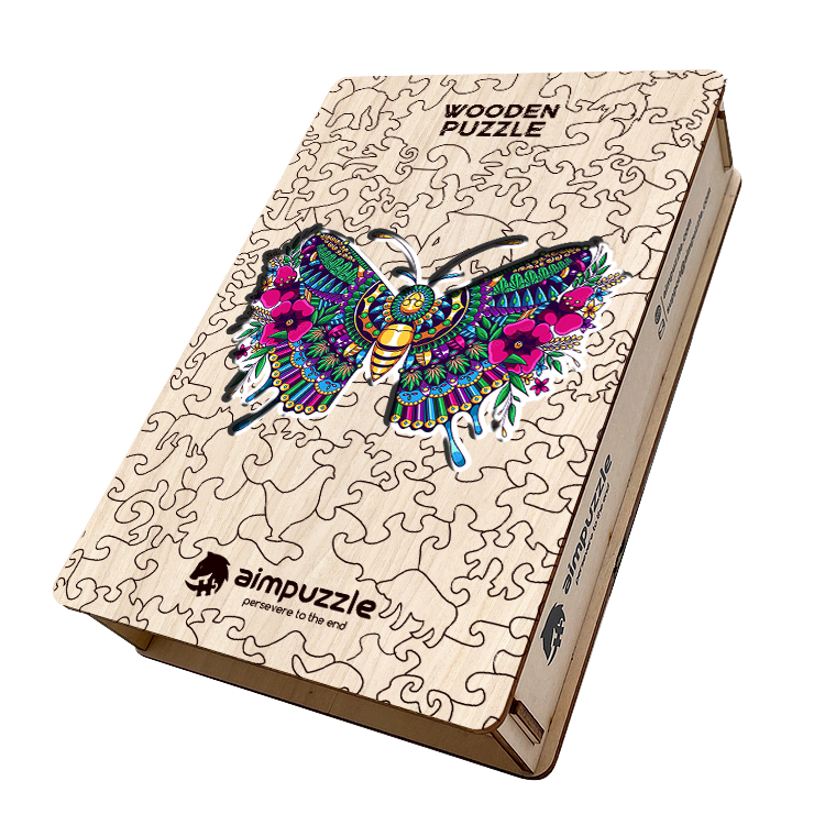 Gemstone Butterfly Wooden Jigsaw Puzzle - aimpuzzle