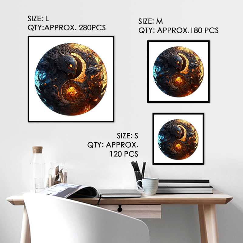 Black Magic Eagle Wooden Jigsaw Puzzle - aimpuzzle