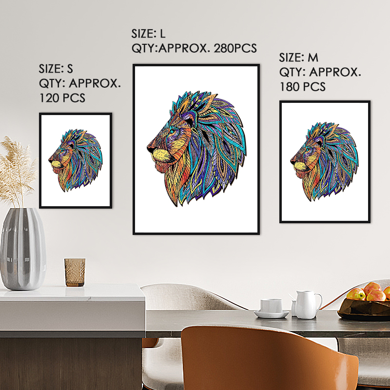 Lion Wooden Jigsaw Puzzle - aimpuzzle