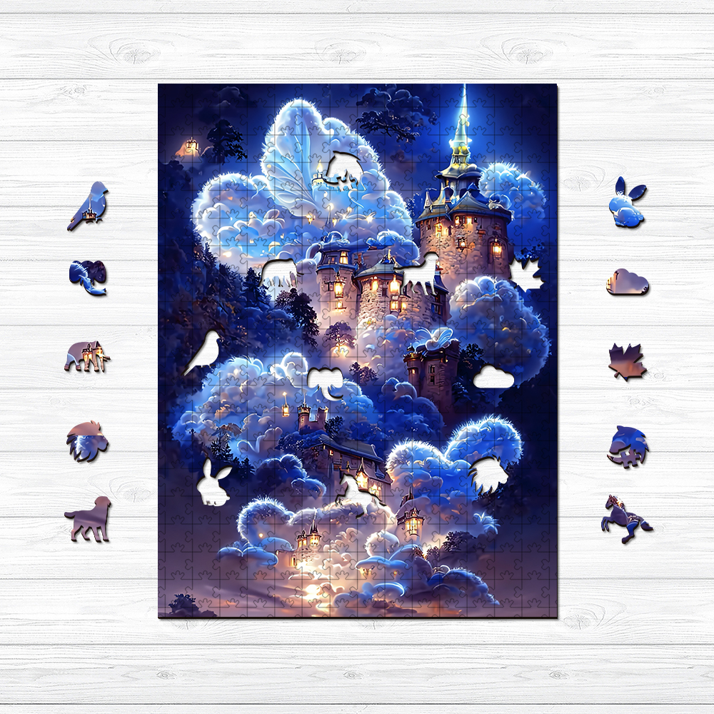 Legendary Sky Castle Wooden Jigsaw Puzzle - aimpuzzle