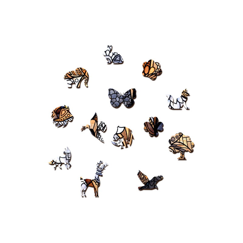 Brown Fox Wooden Jigsaw Puzzle - aimpuzzle