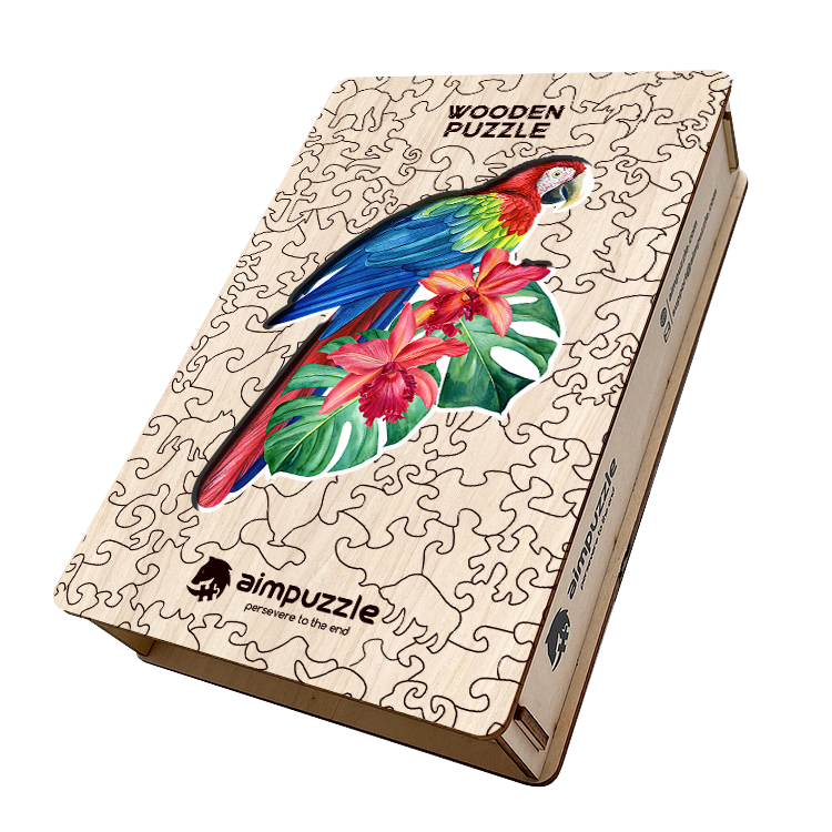 Blue and Gold Macaw Wooden Jigsaw Puzzle - aimpuzzle