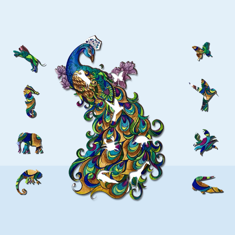 Beautiful Peacock Wooden Jigsaw Puzzle - aimpuzzle