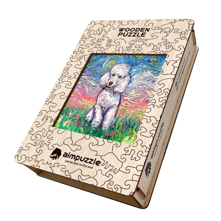 Van Gogh Poodle Dog Wooden Jigsaw Puzzle - aimpuzzle