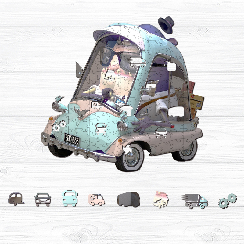 Monster Car Wooden Jigsaw Puzzle - aimpuzzle